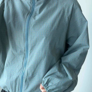 Light Ripple Blouson Zip-up Hooded Windbreaker