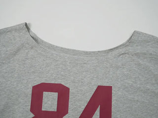 Ruby Big Number One-Shoulder Loose T-shirt