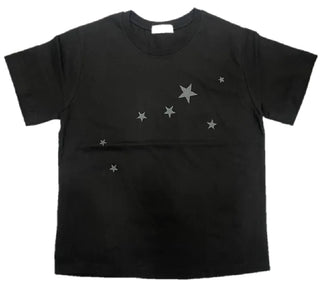 Miru Kitsch Star Print Semi-Crop Short Sleeve T-shirt