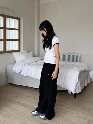 Moya Natural Plain Loose Fit Long Pants