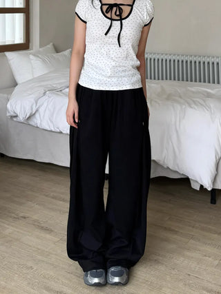 Moya Natural Plain Loose Fit Long Pants