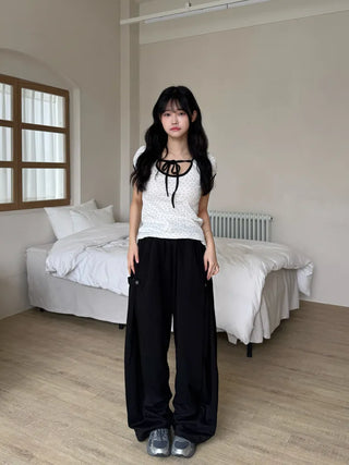 Moya Natural Plain Loose Fit Long Pants