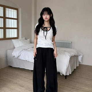 Moya Natural Plain Loose Fit Long Pants