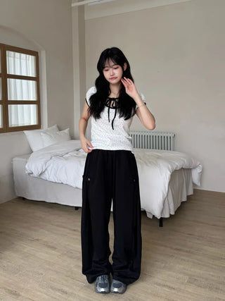 Moya Natural Plain Loose Fit Long Pants