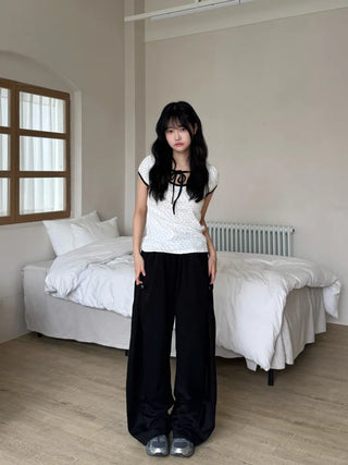 Moya Natural Plain Loose Fit Long Pants