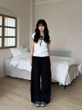 Moya Natural Plain Loose Fit Long Pants