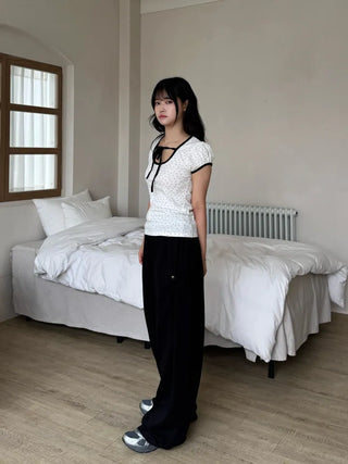 Nay New Basic Flower Short Sleeve T-shirt