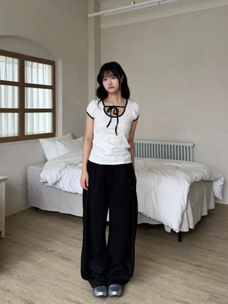 Nay New Basic Flower Short Sleeve T-shirt