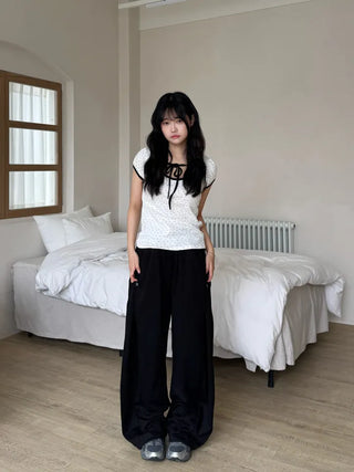 Nay New Basic Flower Short Sleeve T-shirt
