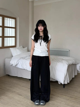 Nay New Basic Flower Short Sleeve T-shirt