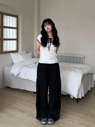 Nay New Basic Flower Short Sleeve T-shirt