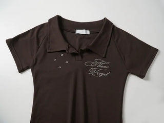 Famo New Basic Vintage Short Sleeve T-shirt