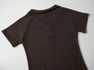 Famo New Basic Vintage Short Sleeve T-shirt