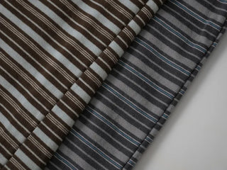 Resha Stripe V-Shirring Short Sleeve T-shirt