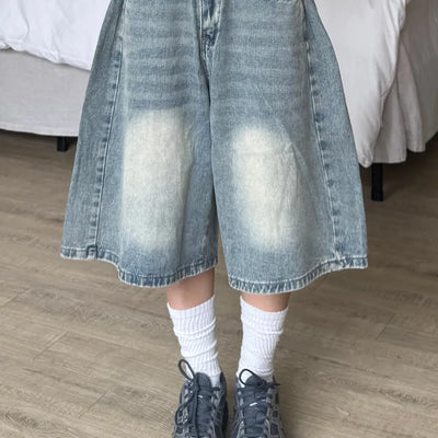 Luna Casual Denim Pocket Shorts