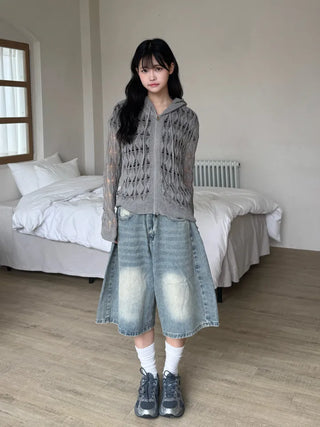 Luna Casual Denim Pocket Shorts