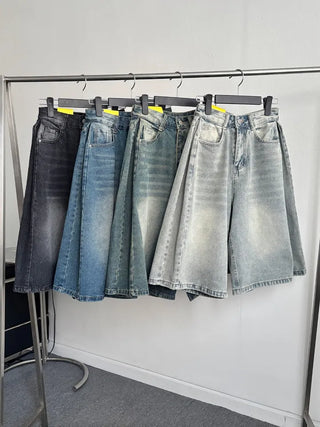 Luna Casual Denim Pocket Shorts