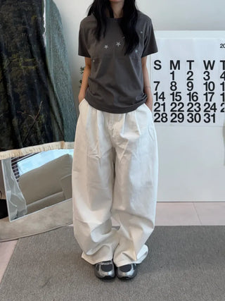 Daily Pants Plain Cotton Long Pants