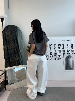 Daily Pants Plain Cotton Long Pants