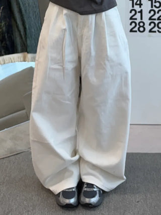 Daily Pants Plain Cotton Long Pants