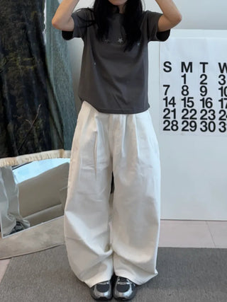 Daily Pants Plain Cotton Long Pants