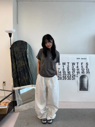 Daily Pants Plain Cotton Long Pants