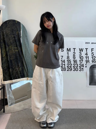 Daily Pants Plain Cotton Long Pants