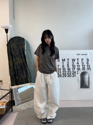 Daily Pants Plain Cotton Long Pants
