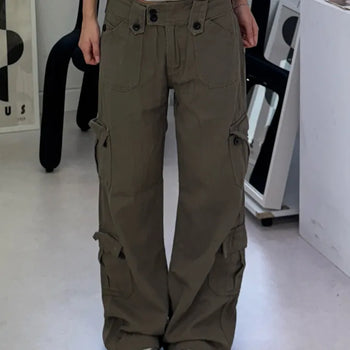 Vintage Hip Low Cargo Wide Pants