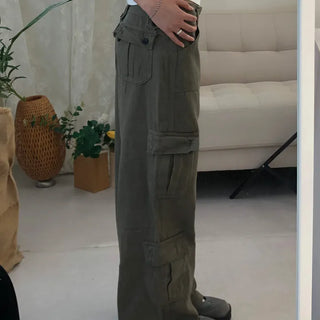 Vintage Hip Low Cargo Wide Pants
