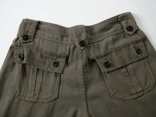 Vintage Hip Low Cargo Wide Pants