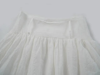 Asymmetrical flare belt tiered skirt
