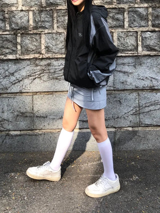Robe Pocket Cargo Ribbon Mini Skirt