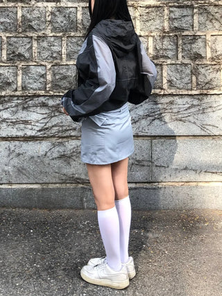 Robe Pocket Cargo Ribbon Mini Skirt
