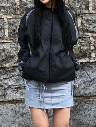 Robe Pocket Cargo Ribbon Mini Skirt