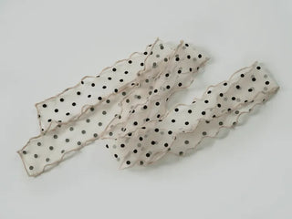 Mesh polka dot halterneck layered sleeveless top