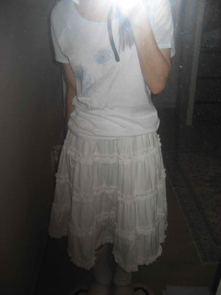 Midi frill tiered skirt