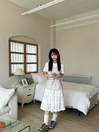Midi frill tiered skirt