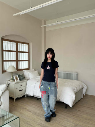 Vintage Star Graphic Basic Short Sleeve