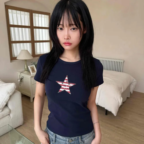 Vintage Star Graphic Basic Short Sleeve