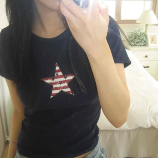 Vintage Star Graphic Basic Short Sleeve