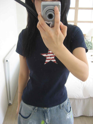 Vintage Star Graphic Basic Short Sleeve