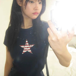 Vintage Star Graphic Basic Short Sleeve