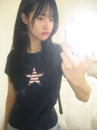Vintage Star Graphic Basic Short Sleeve
