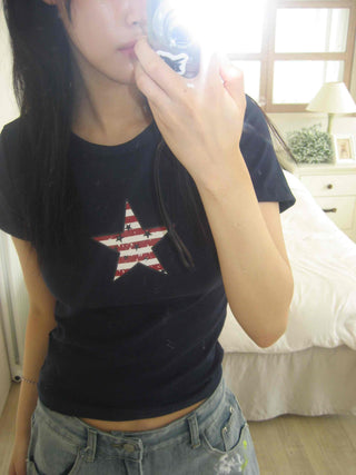 Vintage Star Graphic Basic Short Sleeve