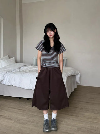 Dilo Casual Plain Wide Short Pants