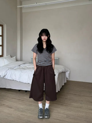 Dilo Casual Plain Wide Short Pants