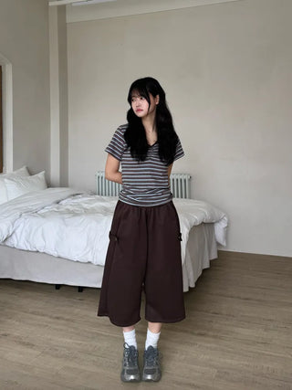 Dilo Casual Plain Wide Short Pants