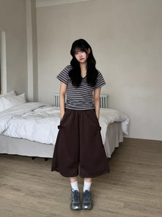 Dilo Casual Plain Wide Short Pants