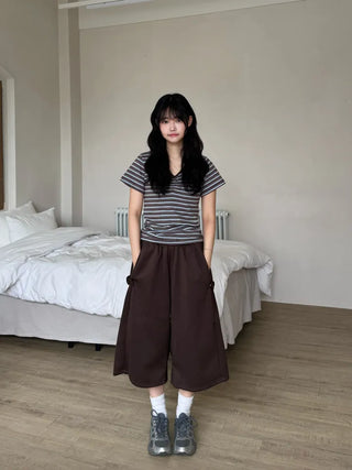 Dilo Casual Plain Wide Short Pants